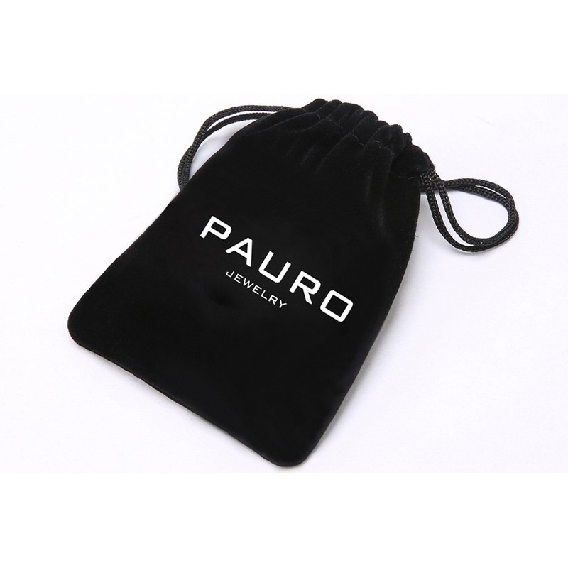 PAURO Men's Stainless Steel Cubic Zirconia Taurus Bull Tribal Biker