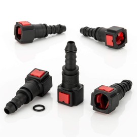 Fuel Line Quick Release Connector Hose Coupling 6.3 x 8 mm Pack of 5