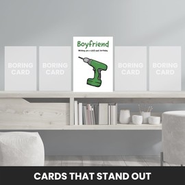 Funny Boyfriend Birthday Card for Him - Have a Drill-iant Day! Humorous & Heartfelt DIY Lover Card