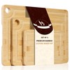 Sentk 3Pcs Bamboo Cutting Board Set, 1.5 CM Bamboo Cutting