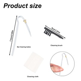 Lasuroa 6pcs Hearing Tubing Replacement for Phonak, 3.5x2mm Lightweight NHS BTE Hearing Tubes with Cleaning Kit Flexible Amplifiers Ear Tubes Supplies for Transmitting Clear Sound