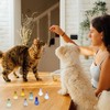 FREEBLOSS 8Pcs Miniature Cat Whisker Vase Tiny Vase for Cat