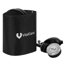 VitalCare  Baumanómetro Aneroide Manual (Negro)  Brazalete Amplio (22-45 cm)  Medición Precisa y Profesional                                          