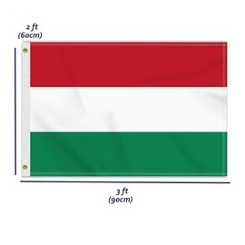 2×3 FT Hungary Flag, Medium 60×90 150D Hungarian Outdoor Banner,Double Side Printing American Decor For Patio Garden With Brass Gromment