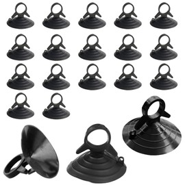 Samcos Suction Cup for Park Sun Shade Black Strong for Car Sun Shade PVC Material Strong Suction Cup Replacement Auxiliary Vacuum Hook (Black, 1.8 inches (4.5 cm)