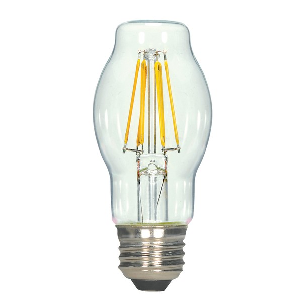 Satco S9576 Medium Bulb in Light Finish, 4.13 inches, 810Lm/Meduim Base, Specialty BT15-Shape