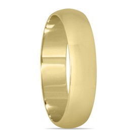 4mm Domed Wedding Band in 10K Yellow Gold