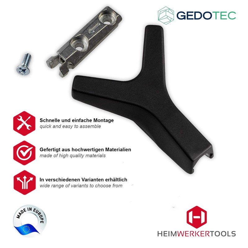Gedotec Marion Double Coat Hook Square Coat Hook Black Matt