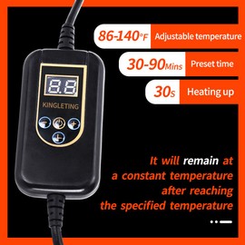 KINGLETING Heated Seat Cushion with Intelligent Temperature Controller,Heated Seat Cover for Home, Office Chair and More(Back and Seat)