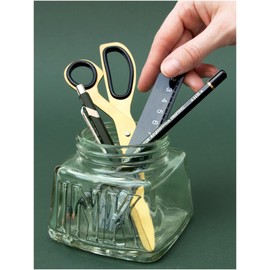 Suck UK | Desk Organizer Inkwell | Pen Holder For Desk Accessories | Pencil Holder & Pencil Cup | Office Supplies | Pen Organizer | Glass Makeup Organizer & Brush Holder | Office Desk Accessories