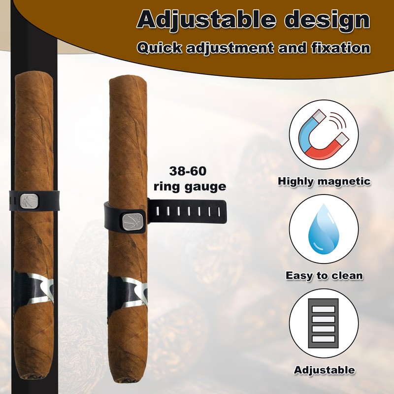 BOXOB 2pcs Magnetic Cigar Holder for Golf Cart, Portable Cigar