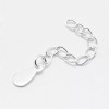 Unbranded 925 Sterling Silver Extender Chains, with Drop Charms, Silver