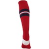 CHAMPRO Striped Baseball Socks, 1 Pair, Medium, Scarlet, Navy, White