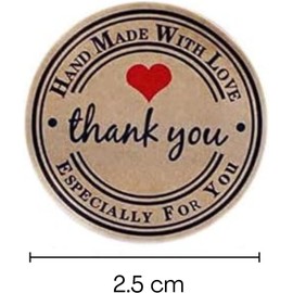 Etiquetas de Agradecimiento Etiquetartika Aade un Toque nico a tus productos hechos a mano con estos stickers fciles de usar. Rollo con 500 pegatinas de 2.5 cm