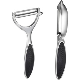Potato Peelers Vegetable Peeler - Premium Stainless Steel Y-Shape and I Shape Rotatable Multifunctional Vegetables and Fruits Peeler, Good Grip & Durable Peeling Tool for Kitchen (2 Pcs)