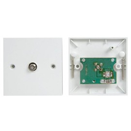 Single "F" Type Coaxial Wall Socket Plate Tv Ntl Sky