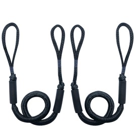 NIUTRIP Cuerda elástica para muelle de barco, cuerda de amarre elástica con flotador de espuma para pontón, moto acuática, SeaDoo, WaveRunner, kayak, regalos de barco para hombres, accesorios de barco de pesca, paquete de 2, 4-5.5 pies