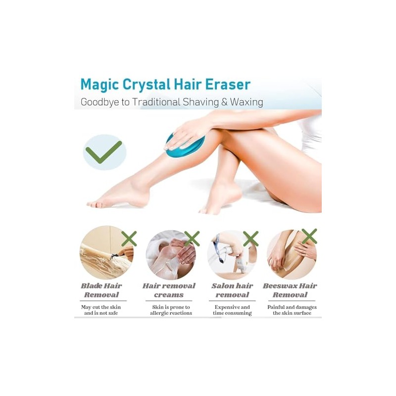 Juego de 2 gomas de pelo de cristal reutilizables para