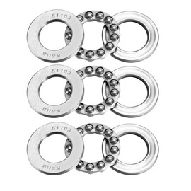 sourcing map 51103 Thrust Ball Bearings 17mm x 30mm x 9mm Chrome Steel ABEC3 Single Row Roller 3pcs