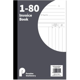Invoice Duplicate Book, 1 To 80 Numbered Pages, Full Invoice Layout