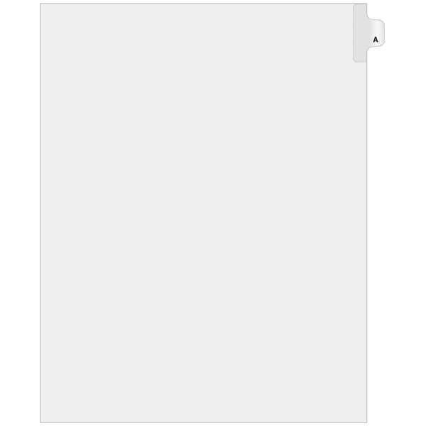Exhibitindexes® Side Letter Tabs - AVE Style Bold Font -