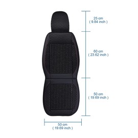 Blueshyhall Wooden Beaded Car Seat Cover Comfortable Massage Car Seat Cushion Cool Breathing–Universal SUV Auto Office Home, Black