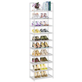 OYREL Shoe Rack Tall, Sturdy Metal Shoe Rack Organizer,Narrow Shoe Racks for Closets,Shoe Stand Shelf