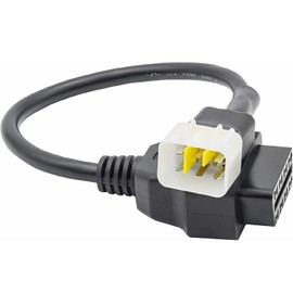 Alchiauto 6pin OBD Motorcycle Cable 6 pin Motorrad to 16pin Motor Adapter OBD2 Connector Compatible for Benelli for Bosch ECU Motorbike