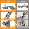 Chibery 10 Pack Inset Soft Close Concealed Hinges, Black Titanium