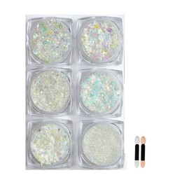 Festival Glitzer Gesicht, 6 Stück Body Glitter Gel Chunky Sequin Face Body Glitter Festival Zubehör Accessoires Gadget,