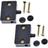 2Pcs Black Cabinet Lamp Switch, 12V 24V 110V Automatic Door
