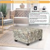 TOPHMDECOR Ottoman Cover Square Slipcovers Printed,Stretch Footrest Stool Cover for