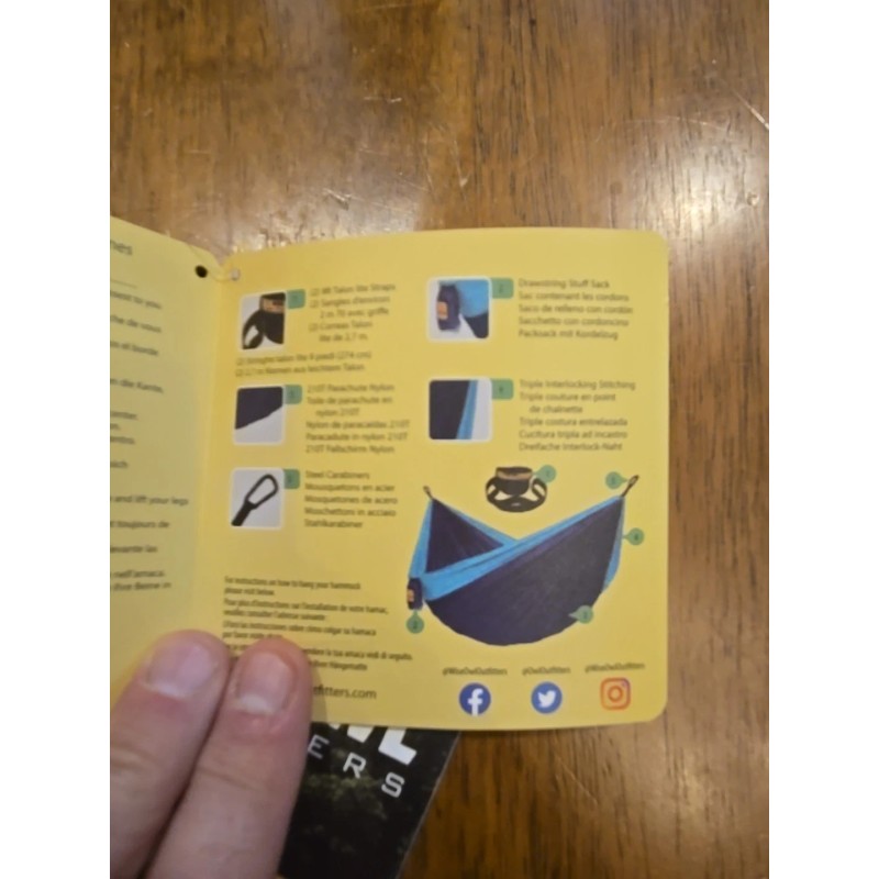 Wise Owl Outfitters Camping Hammock w/Tree Straps, Large - Burgundy/NavyB