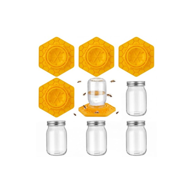 8 Pack Bee Feeder for Mason Jar Bee Watering Station