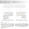 Evelyne White Garden Border Edging: Wrought Iron Design - 27pcs