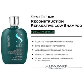 Alfaparf Milano Semi Di Lino Reconstruction Reparative Low Shampoo, standard, 250 milliliter