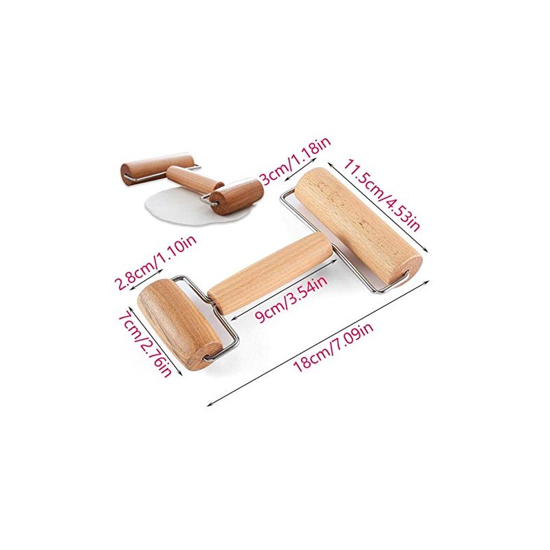 TIJAR Roller Pizza Baking Roller Wood Wooden Roller Home Non