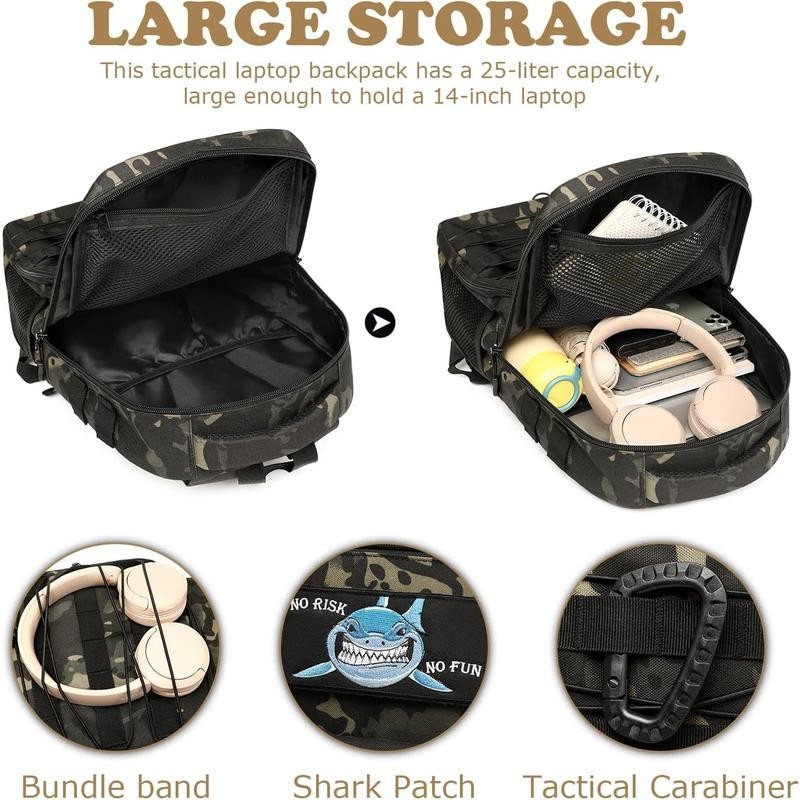 Kids Backpack, 20L Tactical Backpack for Outdoor Hiking Camping, Molle