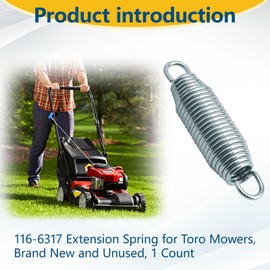 DONFON 116-6317 Tension Spring for Toro Mowers, Compatible Model 103-3330 1-633151 1-633151 116-0133, Replaceable Mower Commercial Zero Turn Deck Belt Tensioner Spring