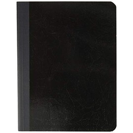 Hilroy HLR09924 Hard Cover Composition Book-200 Pages-Printed-Sewn/Tapebound 7.5" (190.5 Mm) x9.8" (247.7 Mm)-Black Paper-Black Cover-Leather Cover-1Each