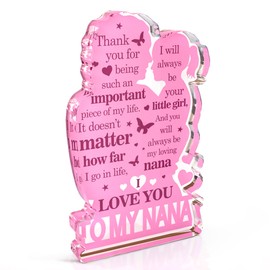 Nana Gifts, Nana Mothers Day Gift, Nana Christmas Gifts, Gifts for Nana from Granddaughter, Gigi Gifts for Grandma Home Decorative Acrylic Plaque Sign 5 x 3 Inch