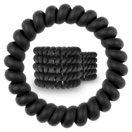 Specora - Spiral Hair Scrunchies Pack of 10 - 5 cm TPU Matte Black