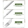OXDFK 2 PCS Extendable Fork Spoon Set, Telescopic Stainless Steel
