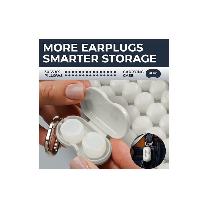PQ Tapones de Cera para Dormir - 30 Tapones de