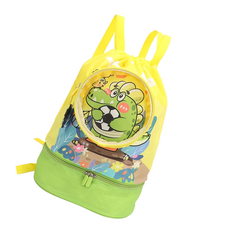 Funny Cute Cartoon Drawstring Backpack Bag Portable Kids Sports Backpack