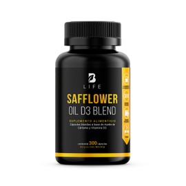 Safflower Oil D3 Blend de 300 softgels B Life D3+, Ingredientes naturales. Safflower Oil D3 Blend. B Life