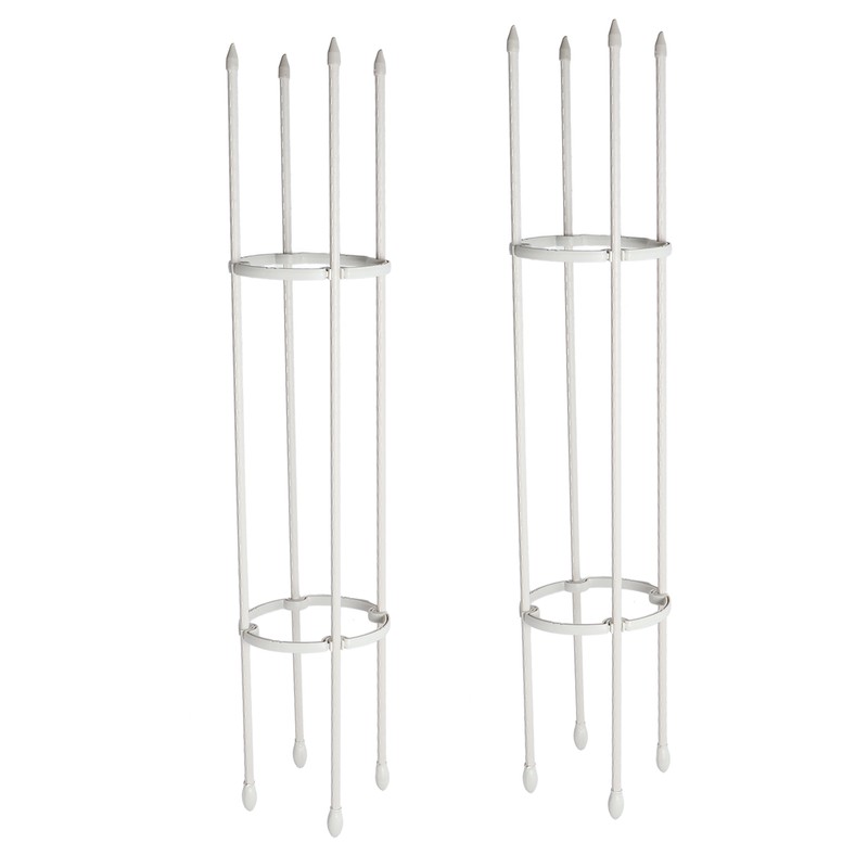 2 Sets Vines Climbing Support Balcony Outdoor Steel Pipe Plant
