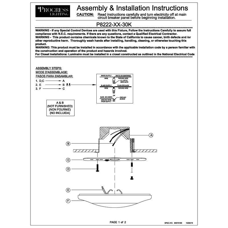 Progress Lighting P8222-28-30K Led Flush Mount, White