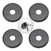 Rrina 4Pcs 22mm / 0.87" Black Plastic Wall Split Flange