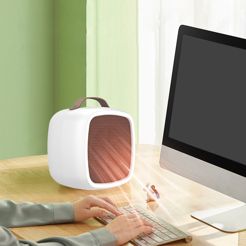 Mini Electric Heater Fan with Handle Desktop Winter Warmer for